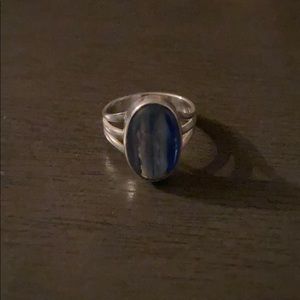 Sterling sliver ring with blue stone